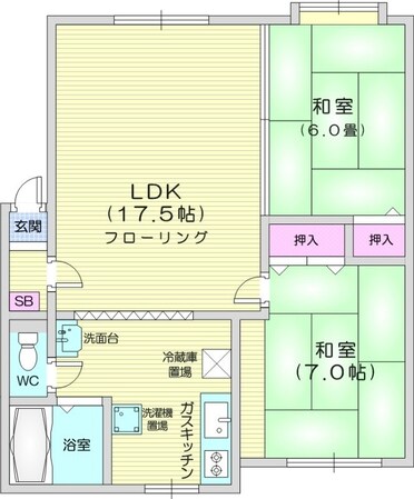 新川駅 徒歩6分 2階の物件間取画像